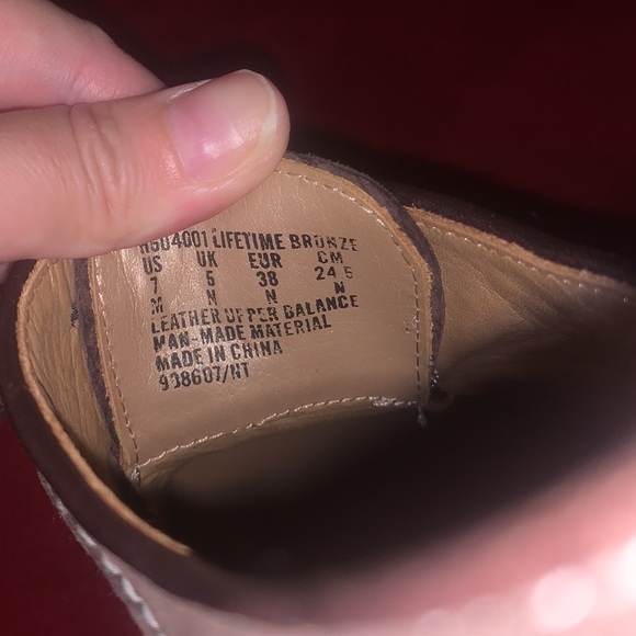 Hush Puppies Bronze Metallic Lifetime Oxford Lace-Up Suede Shoes 7 - Picture 5 of 6